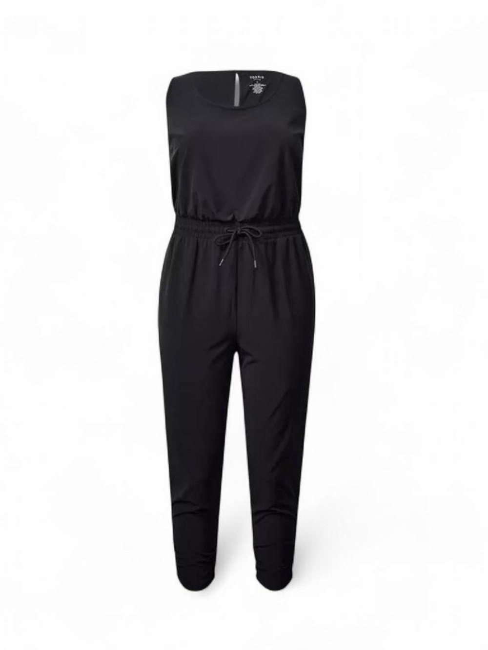 Torrid Black Sleeveless Active Jogger Jumpsuit